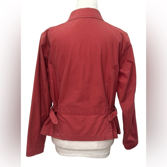 L.L. Bean Vintage Y2K Women's M P Red Jacket Logo Casual Chore Barn Coat READ - Picture 7 of 16